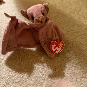 RETIRED Batty Ty Beanie Baby 
Plush Bat in Soft Pink
Little Ozzie